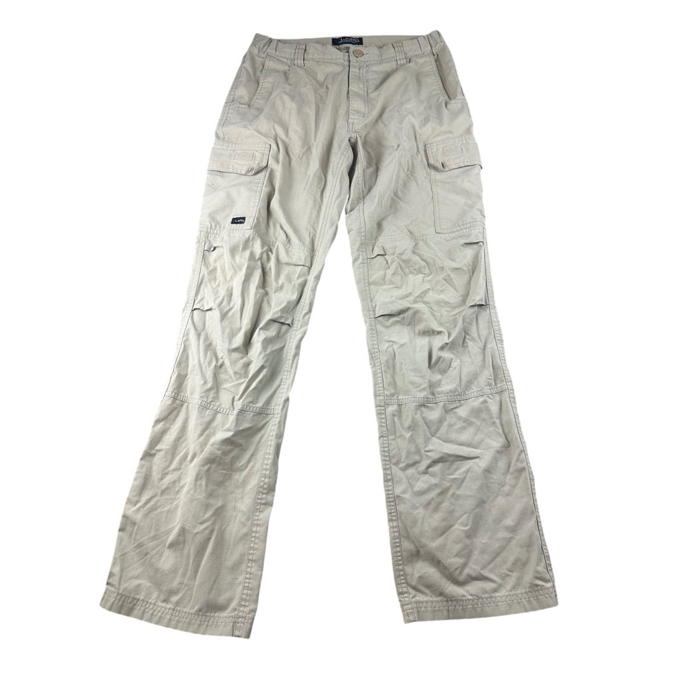LAPG Core Cargo Pants Men 33W Tan Relaxed Fit Ripstop Straight Leg Utility